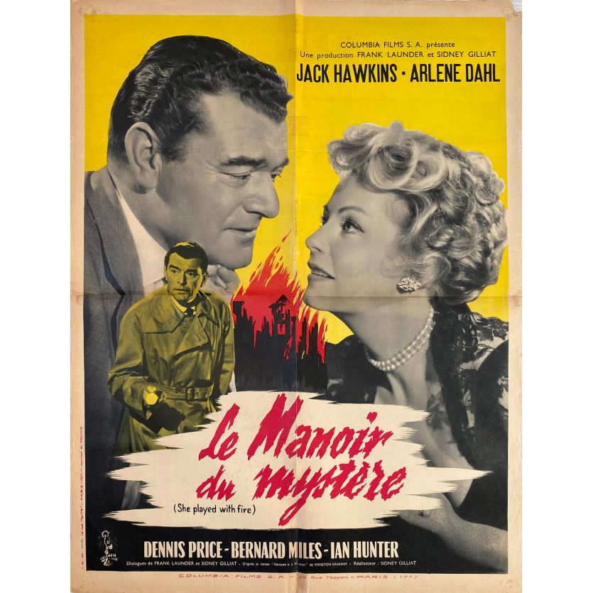 LE MANOIR DU MYSTERE Affiche de film- 60x80 cm. - 1957 - Jack Hawkins, Sidney Gilliat