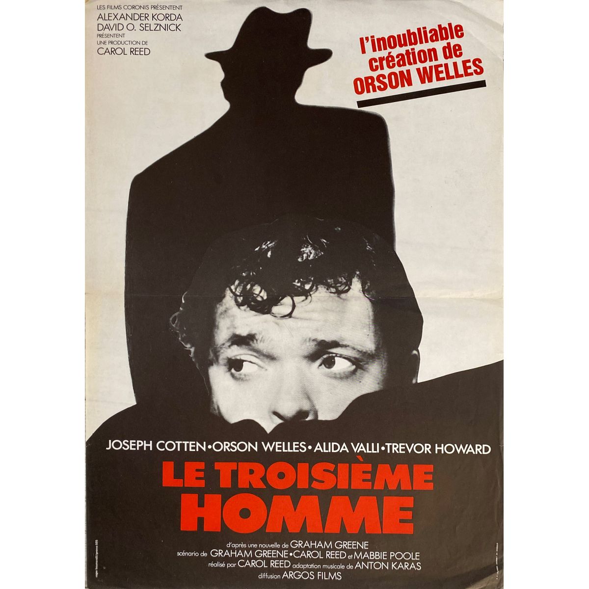 Affiche De Film "Le Troisième Homme" - Poster Déco Cinéma, Art Mural Papier, Non Encadrée