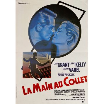 LA MAIN AU COLLET Affiche de film- 40x54 cm. - 1955/R1980 - Cary Grant, Alfred Hitchcock