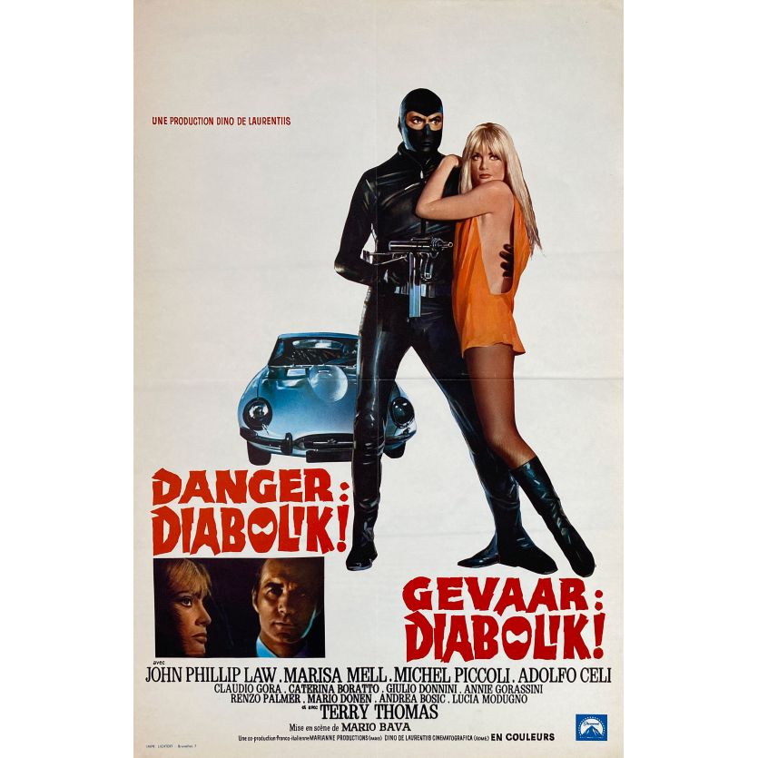 DANGER DIABOLIK Affiche de film- 35x55 cm. - 1968 - John Philip Law, Mario Bava