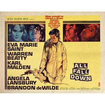 ALL FALL DOWN Movie Poster- 21x28 in. - 1962 - John Frankenheimer, Warren Beatty, Eva Marie Saint