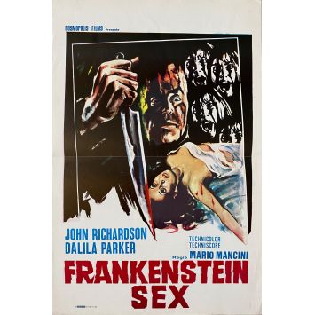 FRANKENSTEIN SEX affiche de film- 35x55 cm. - 1972 - John Richardson, Mario Mancini