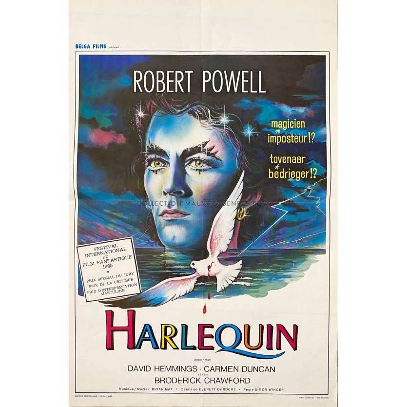 HARLEQUIN affiche de film- 35x55 cm. - 1980 - Robert Powell, Simon Wincer