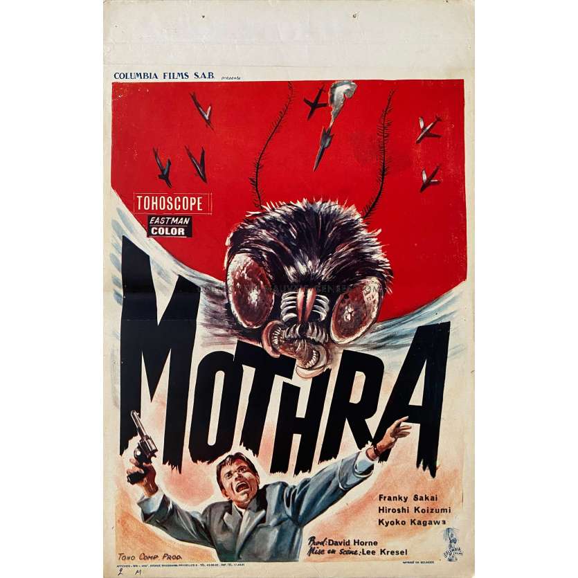 MOTHRA affiche de film- 35x55 cm. - 1961 - Furankî Sakai, Ishiro Honda