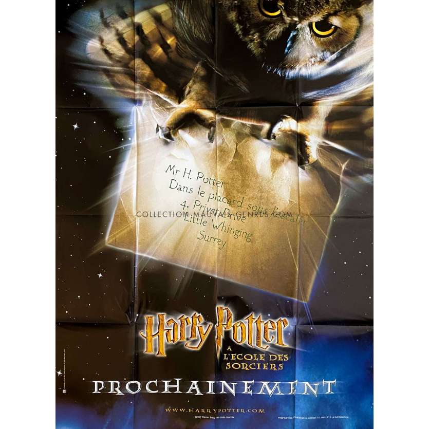 HARRY POTTER affiche de film PREV. - 120x160 cm. - 2001 - Daniel Radcliffe, Chris Colombus
