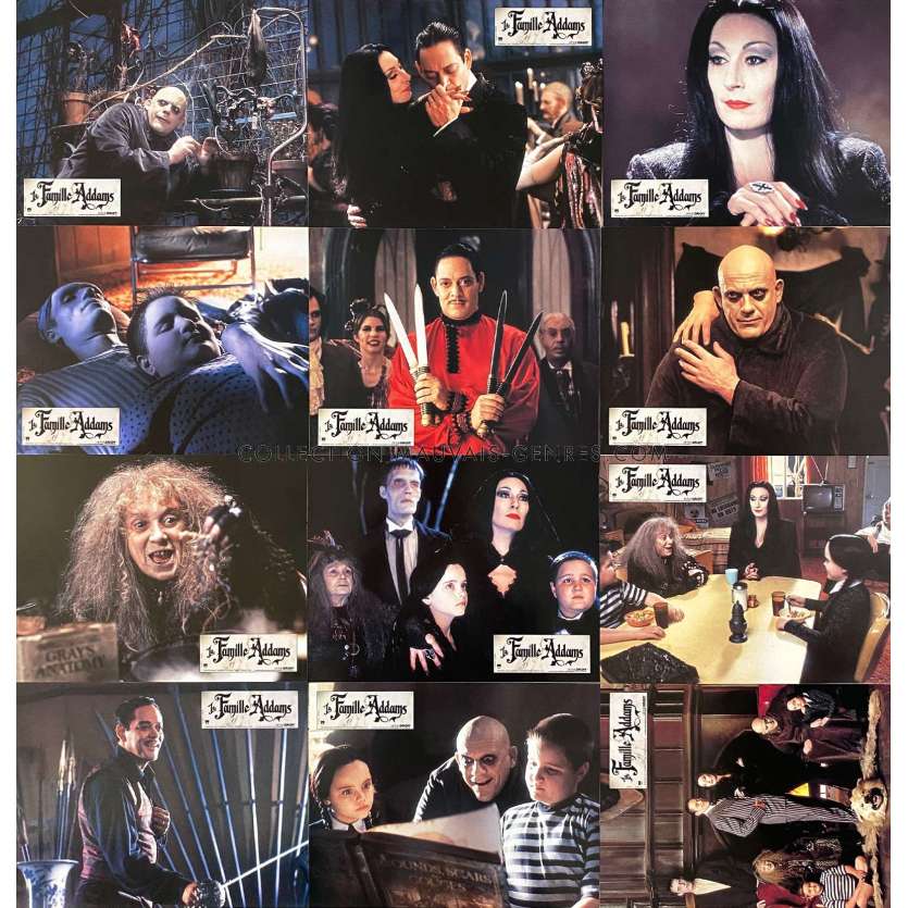 ADDAMS FAMILY Lobby Cards x12 - 9x12 in. - 1991 - Barry Sonnenfeld, Raul Julia