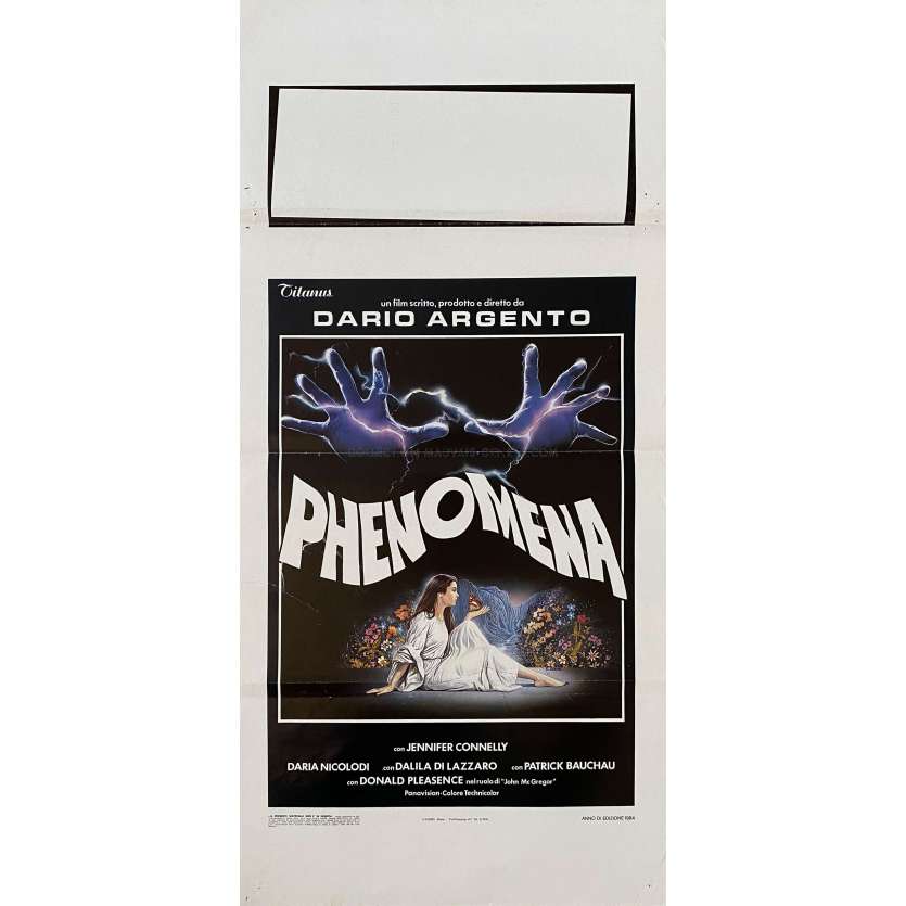 PHENOMENA affiche de film- 33x71 cm. - 1985 - Jennifer Connely, Dario Argento