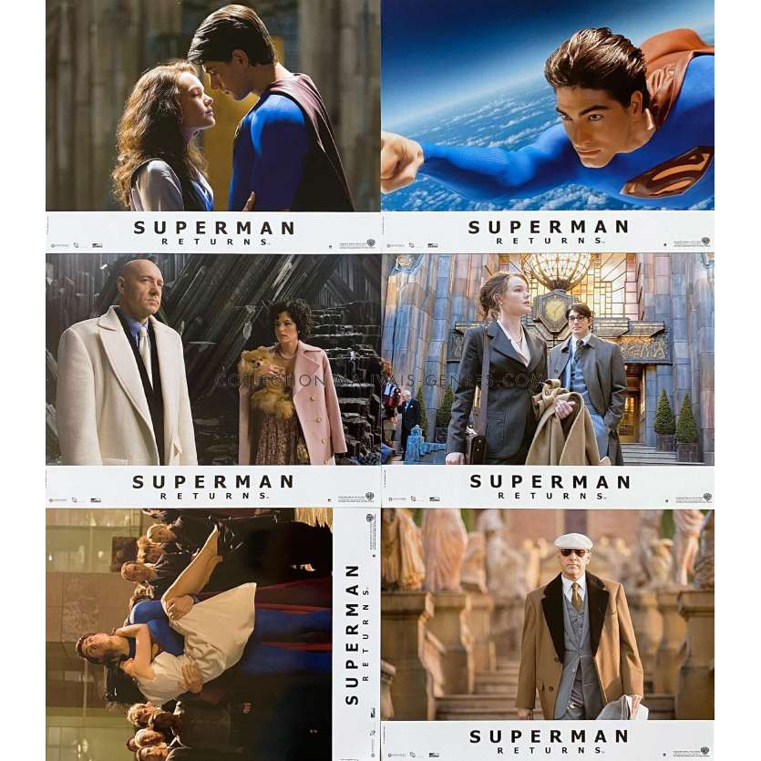 SUPERMAN RETURNS Lobby Cards x6 - 9x12 in. - 2006 - Bryan Singer, Brandon Routh