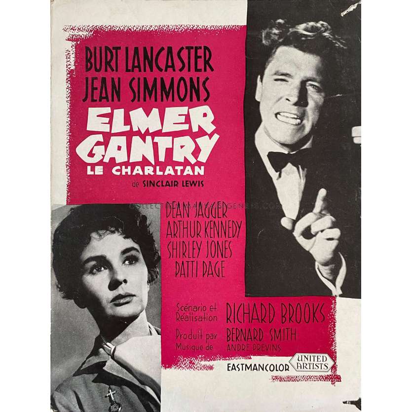 ELMER GANTRY Herald 4 pages - 9x12 in. - 1960 - Richard Brooks, Burt Lancaster, Jean Simmons