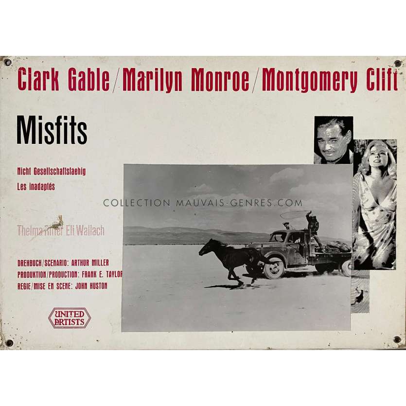 THE MISFISTS Lobby Card N02 - 14x18 in. - 1961 - John Huston, Marilyn Monroe