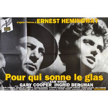 POUR QUI SONNE LE GLAS Affiche de film- 80x120 cm. - 1943 - Gary Cooper, Ingrid Bergman, Sam Wood