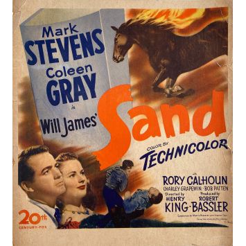 SAND Movie Poster- 14x22 in. - 1949 - Louis King, Mark Stevens