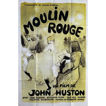 MOULIN ROUGE (1952) Affiche de film- 80x120 cm. - 1952/R1980 - José Ferrer, Zsa Zsa Gabor, John Huston