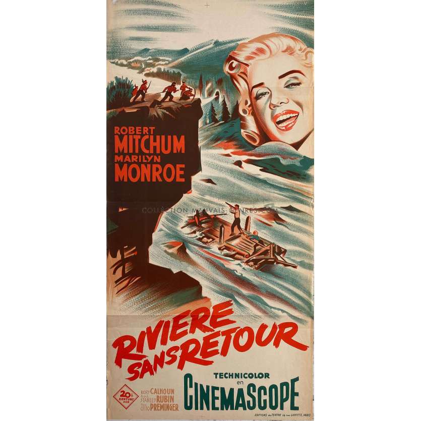 LA RIVIERE SANS RETOUR Affiche de film- 40x80 cm. - 1954/R1950 - Marilyn Monroe, Otto Preminger