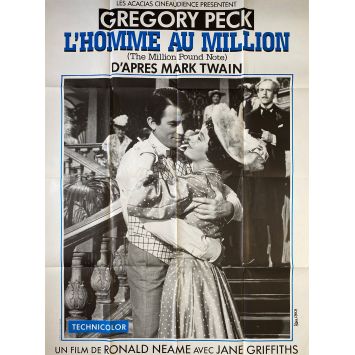 MAN WITH A MILLION Movie Poster- 47x63 in. - 1954/R1970 - Ronald Neame, Gregory Peck