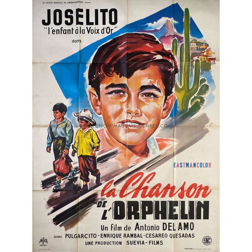 LA CHANSON DE L'ORPHELIN Affiche de film- 120x160 cm. - 1960 - Joselito, René Cardona