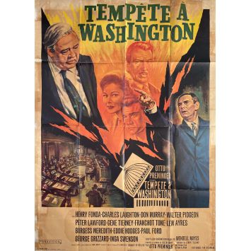 TEMPETE A WASHINGTON Affiche de film- 120x160 cm. - 1962 - Henry Fonda, Otto Preminger