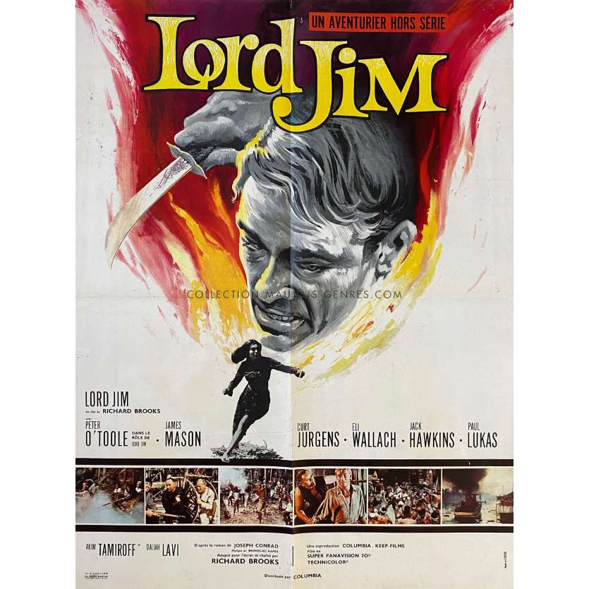 LORD JIM Movie Poster LITHO. - 23x32 in. - 1965 - Richard Brooks, Peter O'Toole