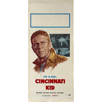 LE KID DE CINCINATTI Affiche de film- 33x71 cm. - 1965 - Steve McQueen, Norman Jewison