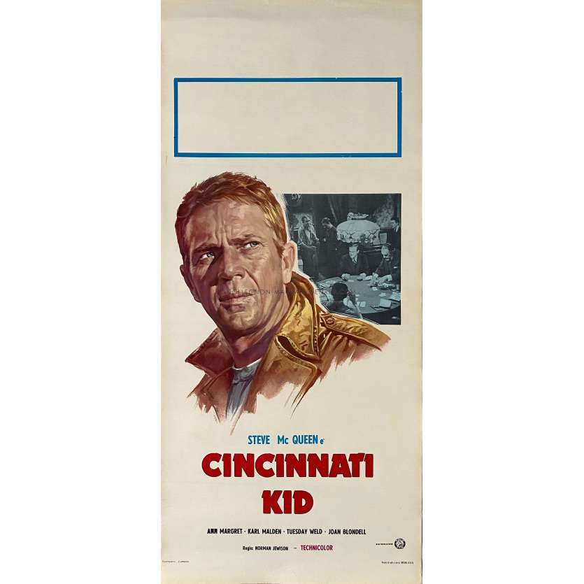 THE CINCINNATI KID Movie Poster- 13x28 in. - 1965 - Norman Jewison, Steve McQueen