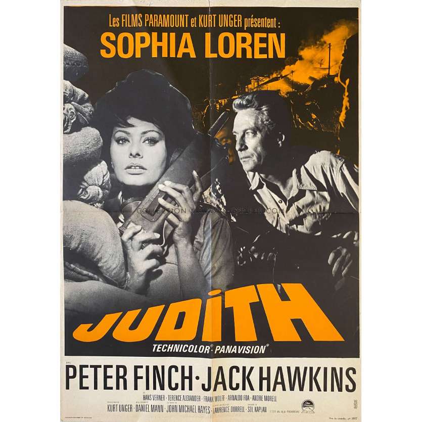 JUDITH Affiche de film- 60x80 cm. - 1966 - Sophia Loren, Daniel Mann