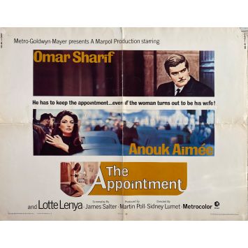THE APPOINTMENT Movie Poster- 21x28 in. - 1969 - Sidney Lumet, Omar Sharif, Anouk Aimée