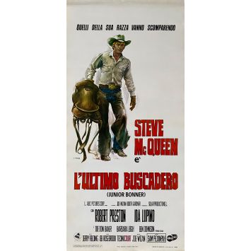 JUNIOR BOONER Movie Poster- 13x28 in. - 1972 - Sam Peckinpah, Steve McQueen