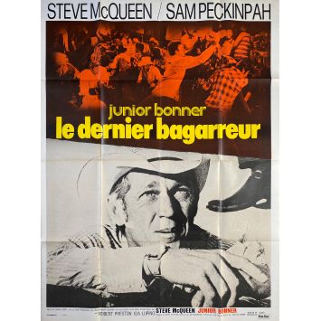 JUNIOR BOONER Affiche de film- 120x160 cm. - 1972 - Steve McQueen, Sam Peckinpah