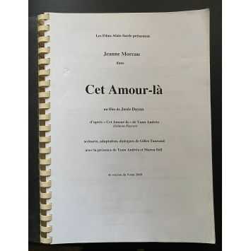 CET AMOUR LA Movie Script 120p - 9x12 in. - 2001 - Josée Dayan, Jeanne Moreau