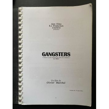GANGSTERS Scénario 95p - 21x30 cm. - 2002 - Richard Anconina, Anne Parillaud, Olivier Marchal