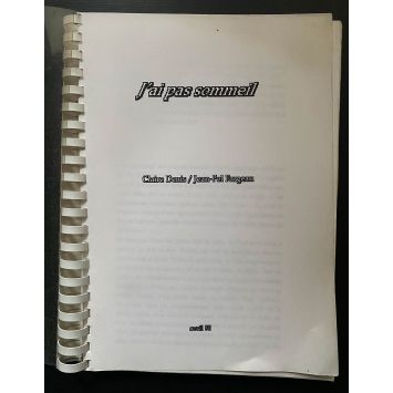 J’AI PAS SOMMEIL Scénario- 21x30 cm. - 1994 - Yekaterina Golubeva, Claire Denis