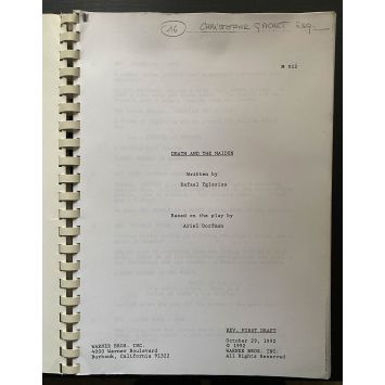 DEATH AND THE MAIDEN Movie Script En anglais, 106p - 9x12 in. - 1994 - Roman Polanski, Sigourney Weaver