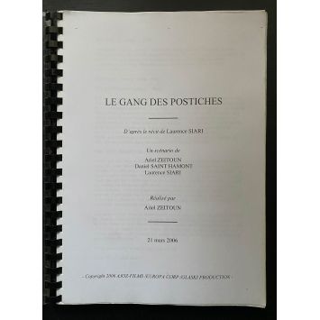 LE GANG DES POSTICHES - LE DERNIER GANG Scénario 121p - 21x30 cm. - 2007 - Vincent Elbaz, Ariel Zeitoun