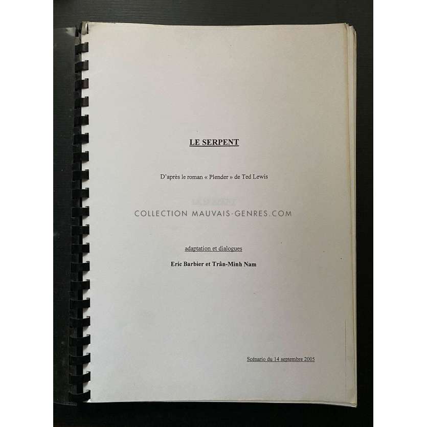 AMERICAN MASTERS Movie Script 103p - 9x12 in. - 2006 - Eric Barbier, Yvan Attal