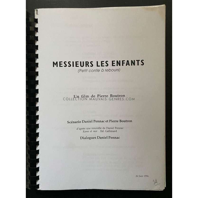 MESSIEURS LES ENFANTS Scénario 134p - 21x30 cm. - 1997 - Pierre Arditi, Pierre Boutron