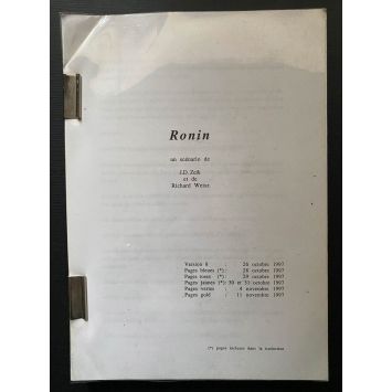 RONIN Movie Script En Français, V8b-139p - 9x12 in. - 1998 - John Frankenheimer, Robert de Niro
