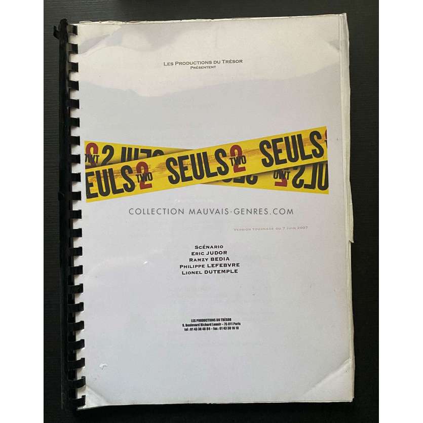 TWO ALONE IN PARIS Movie Script 110p - 9x12 in. - 2008 - Ramzy Bedia, Eric Judor