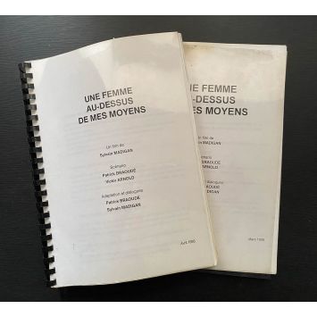 UNE FEMME AU DESSUS DE MES MOYENS Movie Scripts 135p, 155p - 9x12 in. - 1996 - Sylvain Madigan