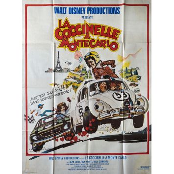 LA COCCINELLE A MONTE-CARLO affiche de film- 120x160 cm. - 1977 - Dean Jones, Don Knotts, Walt Disney