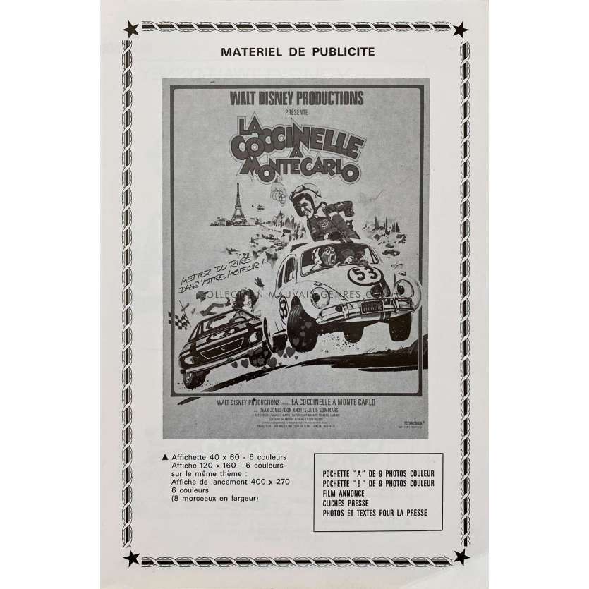 HERBIE GOES TO MONTE CARLO Pressbook 4p - 10x12 in. - 1977 - Walt Disney, Dean Jones, Don Knotts