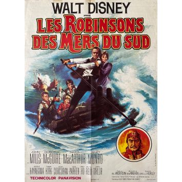 LES ROBINSONS DES MERS DU SUD affiche de film- 60x80 cm. - 1960 - John Mills, Ken Annakin