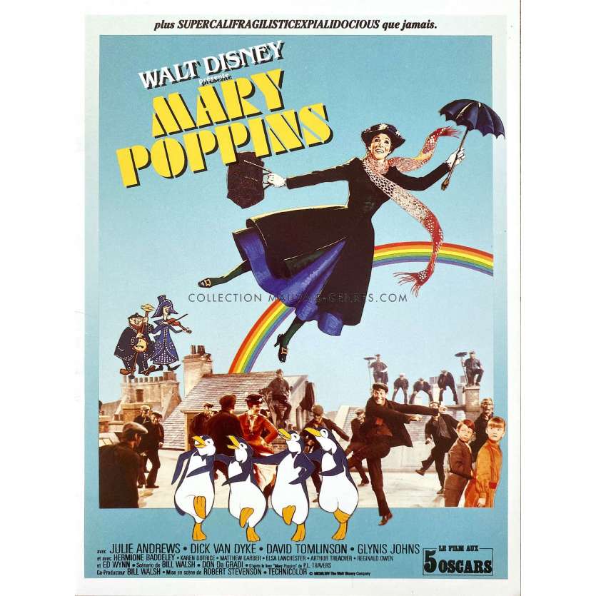 MARY POPPINS dossier de presse 12p - 18x24 cm. - 1964/R1970 - Julie Andrews, Robert Stevenson