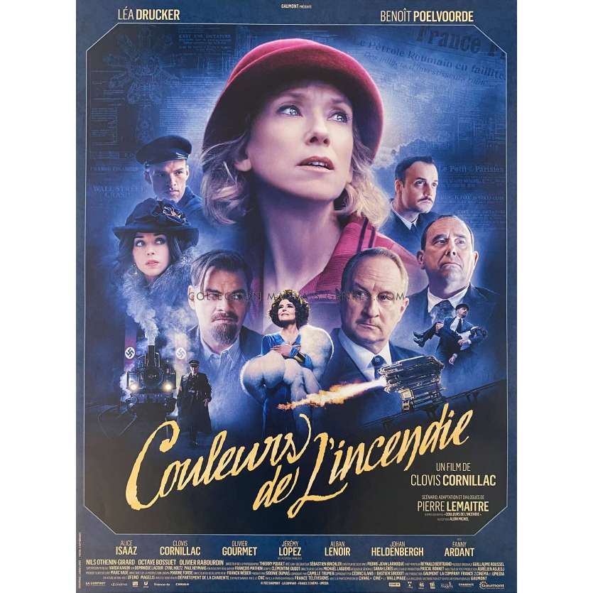 COULEURS DE L'INCENDIE Movie Poster- 15x21 in. - 2022 - Clovis Cornillac, Léa Drucker