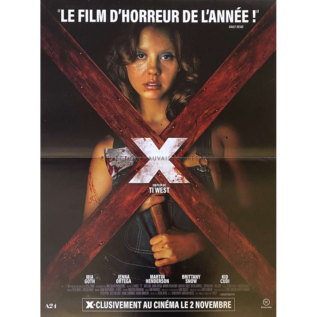 Affiche de cinéma français de X - 40x54 cm.