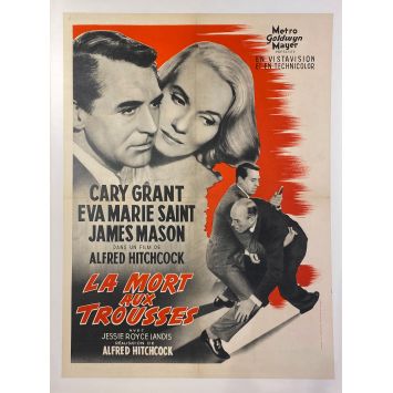 NORTH BY NORTHWEST Linen Movie Poster- 23x32 in. - 1959 - Alfred Hitchcock, Cary Grant