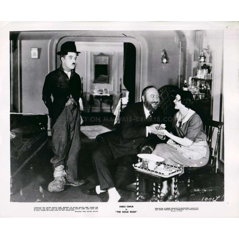 LA RUEE VERS L'OR photo de presse GR-16 - 20x25 cm. - 1925/R1960 - Mack Swain, Charles Chaplin