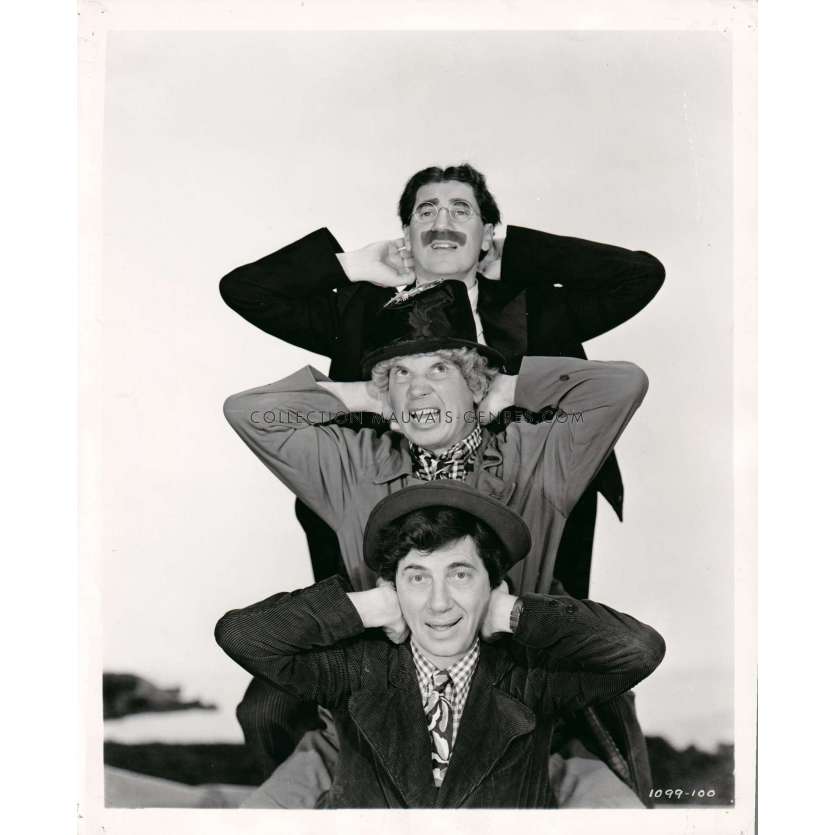 UN JOUR AU CIRQUE photo de presse 1099-100 - 20x25 cm. - 1939/R1960 - Groucho Marx, Marx Brothers