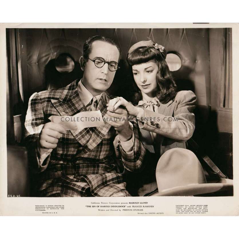 OH QUEL MERCREDI photo de presse 908-60 - 20x25 cm. - 1947 - Harold Lloyd, Preston Sturges