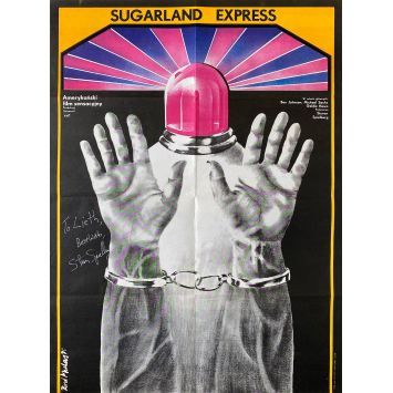 THE SUGARLAND EXPRESS Signed Poster- 29x40 in. - 1974 - Steven Spielberg, Goldie Hawn