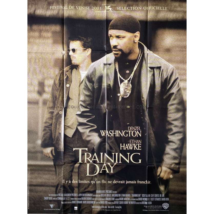 TRAINING DAY Affiche de film- 120x160 cm. - 2001 - Denzel Washington, Antoine Fuqua